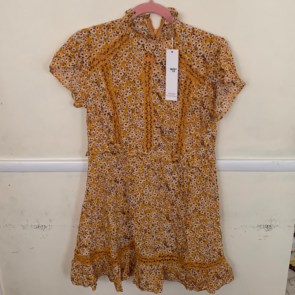 Morning mist dress with tag